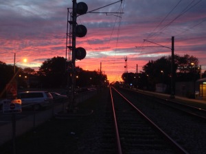 Sunset at Train Station